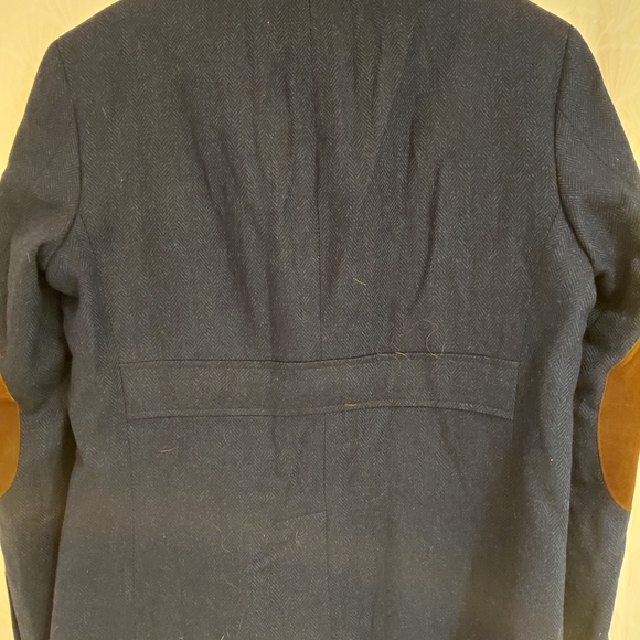 Ovadia & Sins Blue Tweed Men's Blazer Shouler  Patch 42R - Picture 4 of 5